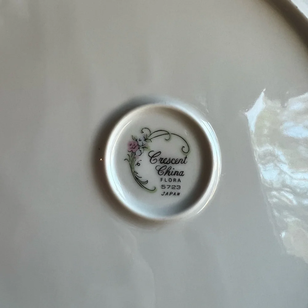 Vintage Crescent China Flora 5723 Japan 10.5” Plate